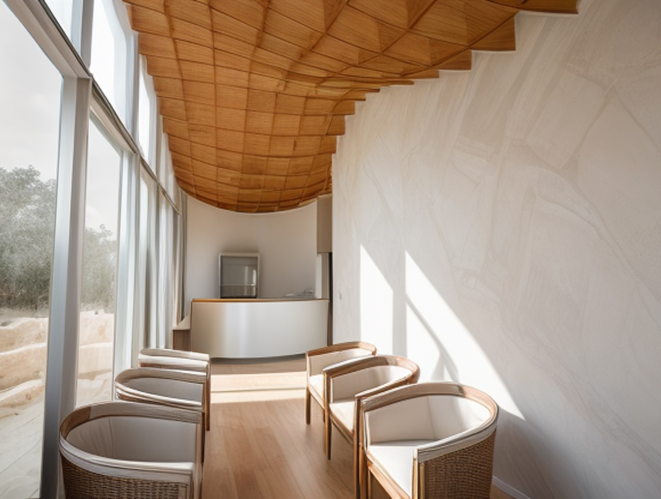 Interior timber ceiling detail